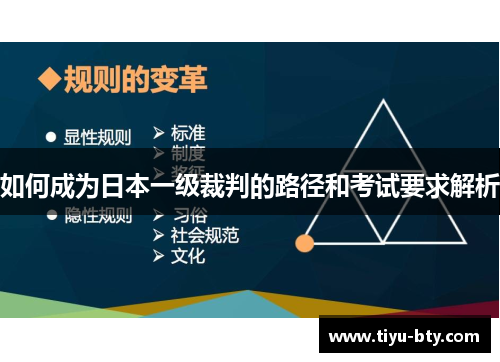 如何成为日本一级裁判的路径和考试要求解析